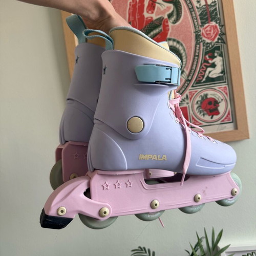 Impala inline skates size 38 like new, pastel colors