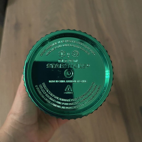 Starbucks Dark/Emerald Green Diamond Studded Cold Cup, 24 oz