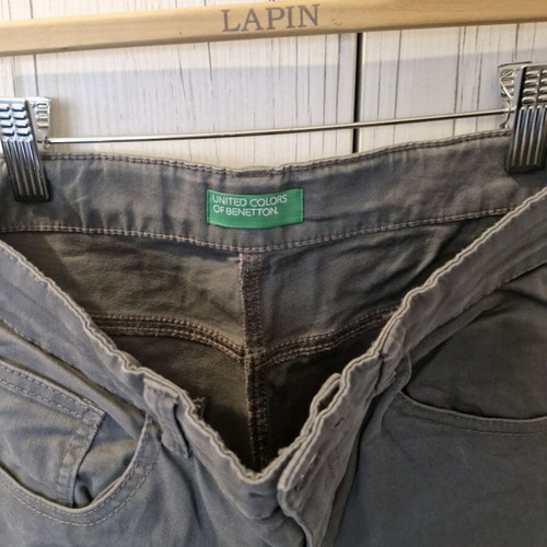 Benetton pants for boys, like new, gray, size 13-14