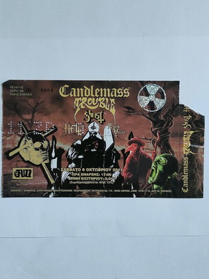 Candlemass, Trouble, Ghost, Hell, Lord Vicar ticket like new