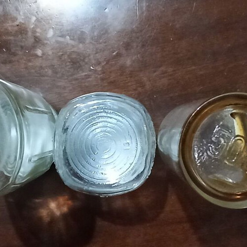 Collectible glass containers like new, set of 5 pieces