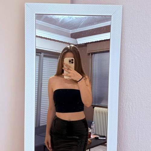 Leather-type black skirt like new, size S