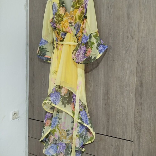 Marilyn Boutique Yellow Floral Dress One Size new