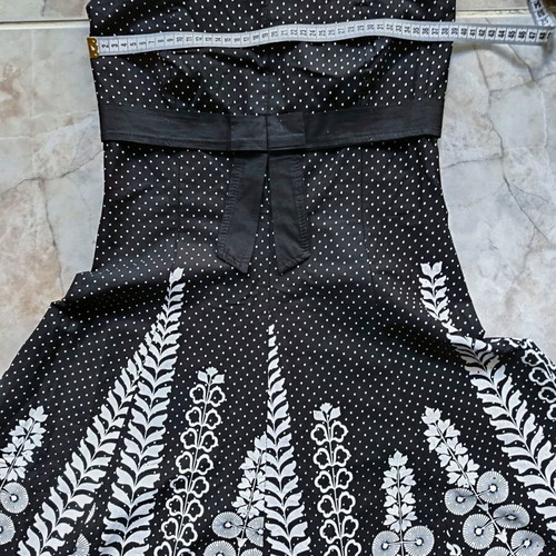 Summer dress made in Italy new, cotton, black and white