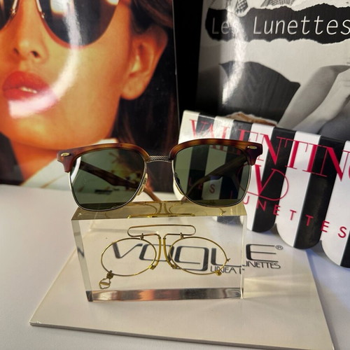 Vintage Sunglasses New Old Stock German Gold Metal Frame Tortoise