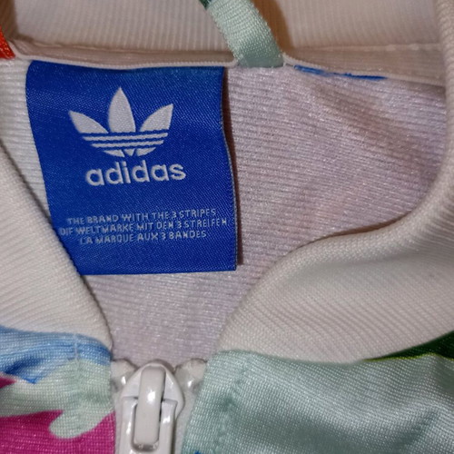 Adidas Originals Floral Full-Zip Jacket used, multicolor