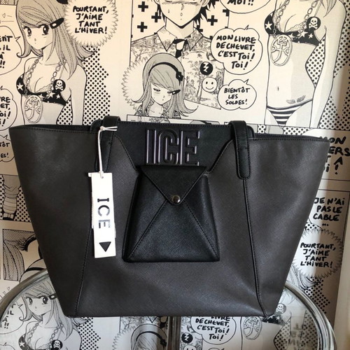 Ice Play women's tote bag new, black, polyurethane