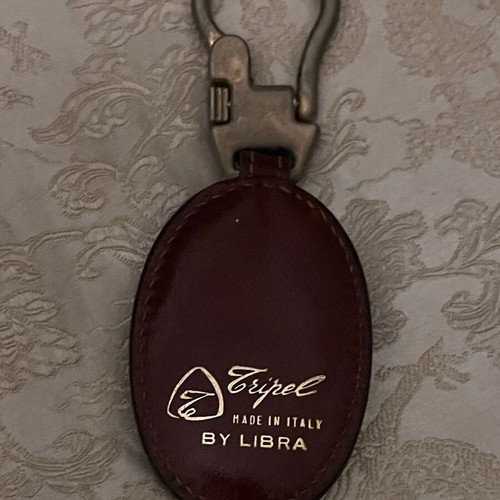 Leather keychain brown like new with minimal wear