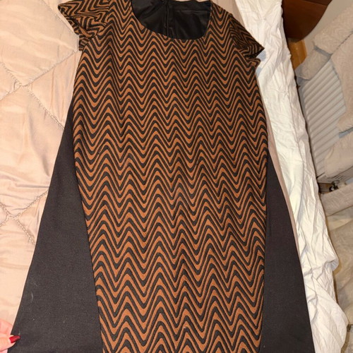 Dress L new, black and brown