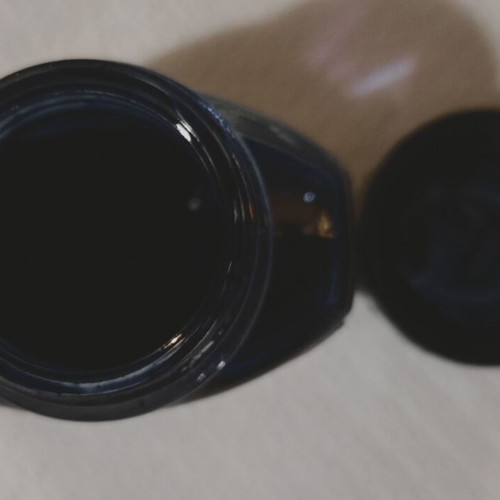Permanent blue ink "PARKER - SUPER QUINK", in a glass bottle in its box, I think it is full.