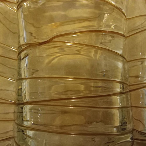 Leonardo decorative vase like new basket-shaped with gold stripes