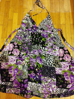 Summer dress like new, size 42, colorful, lined