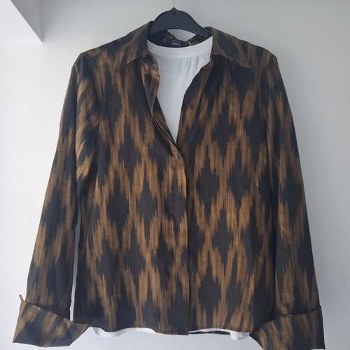 Mango women's shirt new, size M, black and brown