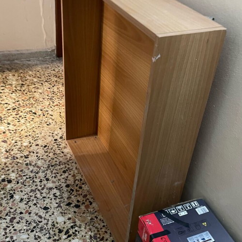 Wooden bed drawer used with 4 wheels