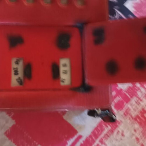Siemens Taschensuper T2 vintage radio used, red kunstleder