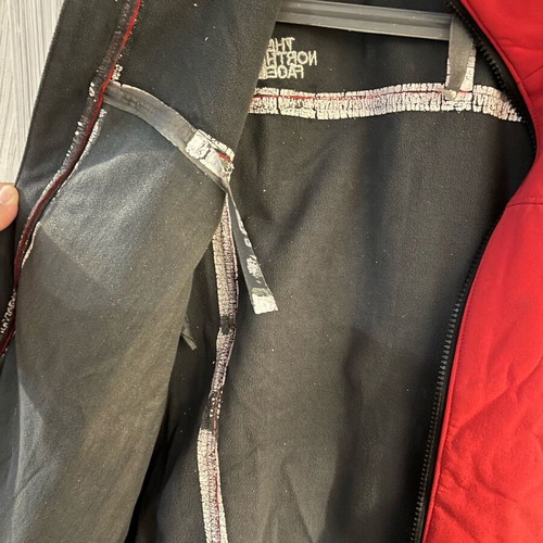 The North Face jacket used, size S, red