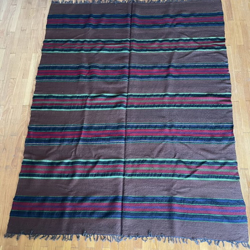 Traditional Woolen Loom-Woven Kilim Rug used 1.54 x 1.94 m