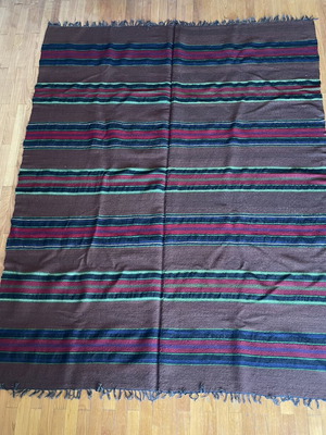Traditional Woolen Loom-Woven Kilim Rug used 1.54 x 1.94 m