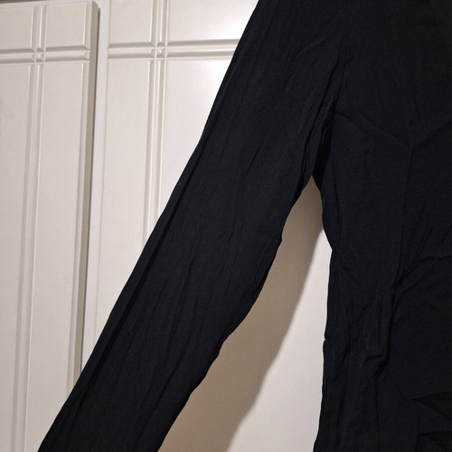 Dixie black thin blouse with V back like new, size M