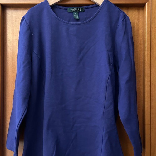 Ralph Lauren blouse like new, purple, size M with 3/4 sleeve
