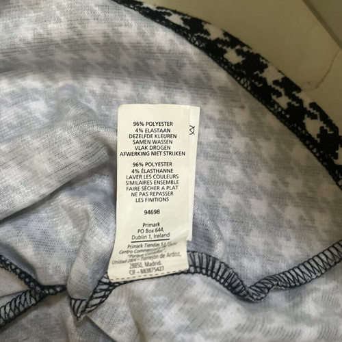 Peplum blouse Promise houndstooth black and white size XS like new