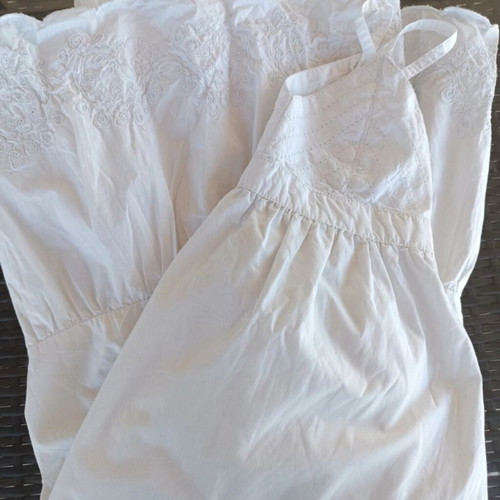 Benetton white boho summer dress for girls 8-9 years like new