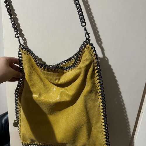 Crossbody bag Italian leather yellow like new