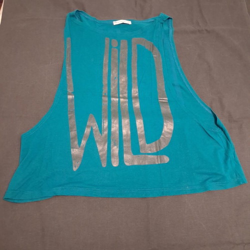 Caramella sleeveless blouse turquoise used, size S