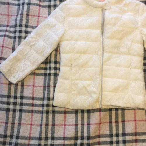 Girls' embroidered jacket Evita like new, white, size 116 cm
