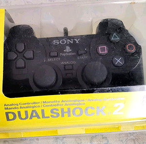 Sony Playstation 2 Original Dualshock 2 Μαύρο Καινούργιο Σφραγισμένο
