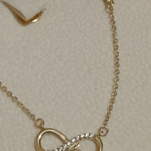 Gold Necklace 9K (375) with Cross and Infinity, like new