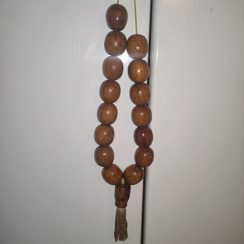 Wooden worry beads large new length 50cm