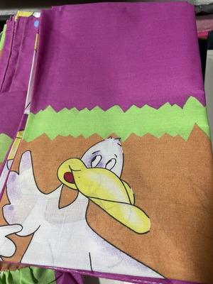 Baby cotton bed sheet set with pillowcase