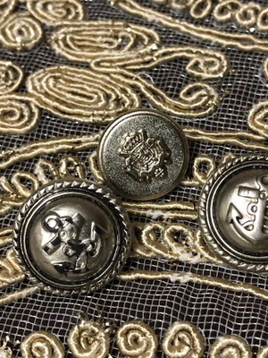 Σετ κουμπιά μεταλλικά ραπτικής 3 τμχ, καινούργιο, μεσαία μεγέθη