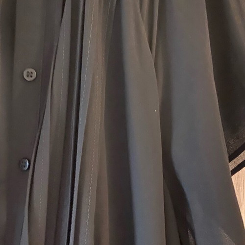 H&M Midi dress black Large new with buttons on chest