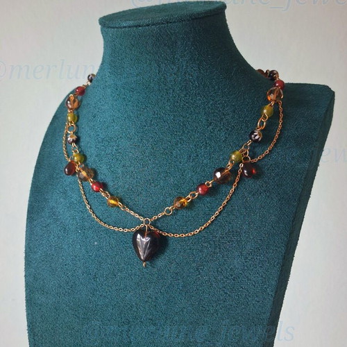 Born to be a princess handmade necklace new, multicolor stainless steel