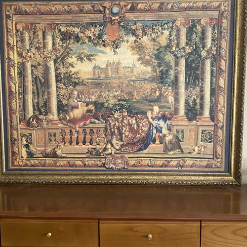 Πίνακας σε εκτύπωση καμβά Château de Chambord του Charles Le Brun, κορνιζαρισμένος