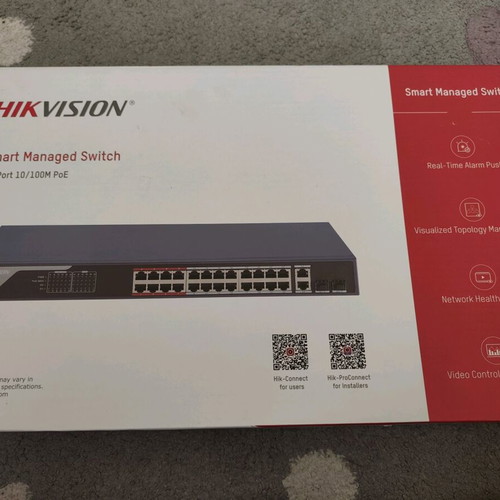 Hikvision DS-3E1326P-EI/M switch new with 20 PoE ports