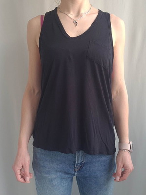 T by Alexander Wang women's tank top new, size S, black rayon