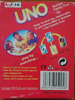 Uno board game like new