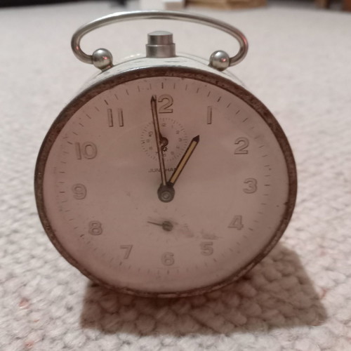 Junghans alarm clock used with Casio battery clock gift