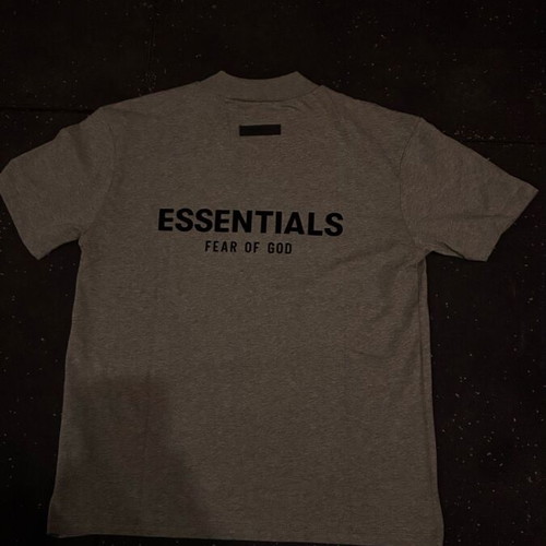 Essentials Fear of God light grey crewneck T-shirt, size S