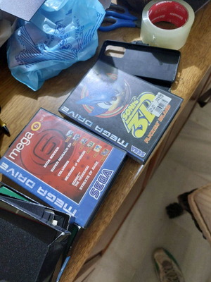 Sega Mega Drive games pack like new, missing 3 manuals