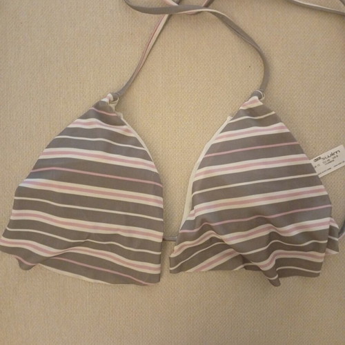 ASOS Swim Triangle Bikini Top striped size EU 40 UK 12 like new