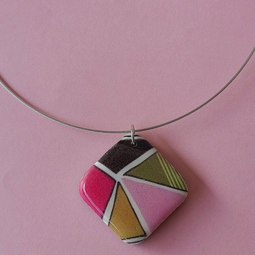 M-art S-tudio necklace multicolored, handmade new