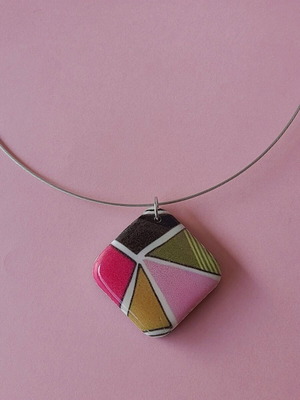M-art S-tudio necklace multicolored, handmade new