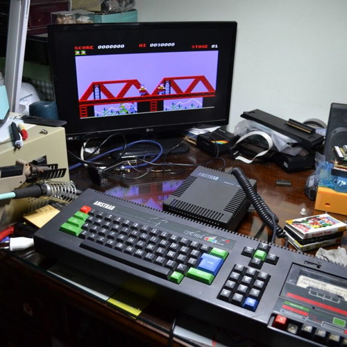 Amstrad CPC 464 Spanish used with two games