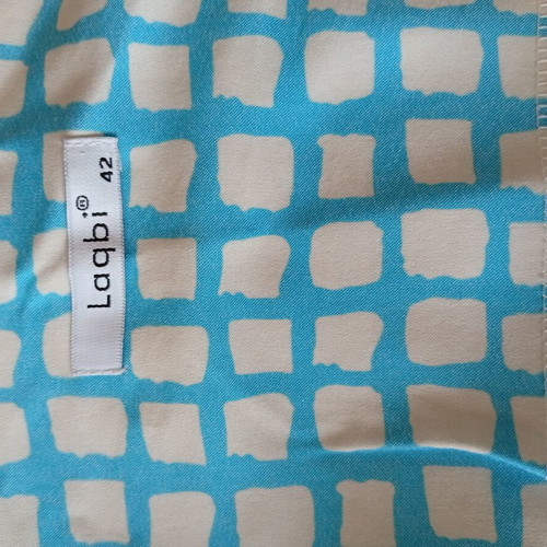 Lagbi dress size 42, white and turquoise