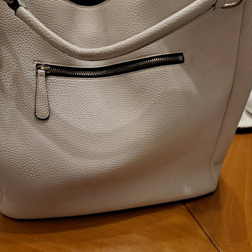 KEM shoulder bag used, large, white