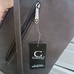 Messenger bag woman grey with fringes with defect on bottom edge